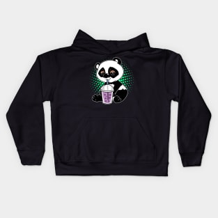 Panda Kawaii Anime Bubble Tea Boba Kids Hoodie